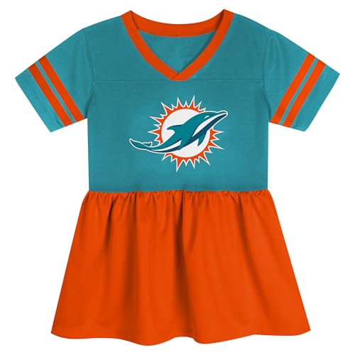 Girls Preschool NFL Stadium Lights Fashion Jersey Dress2