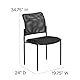 Flash Furniture Jana Comfort Beistellstuhl, stapelbar, Stahl, Schwarz