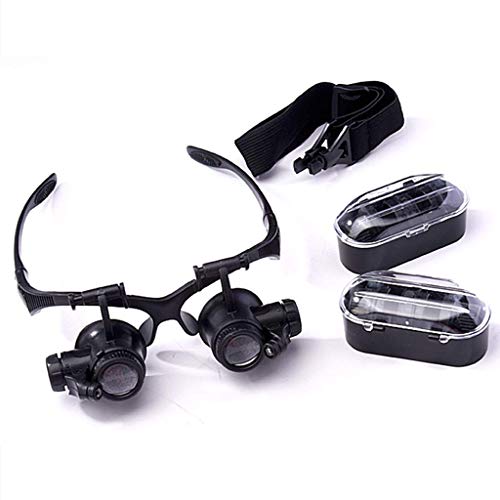 Loupe de lecture bandeau réglable 2 led s 25x mains libres - 5