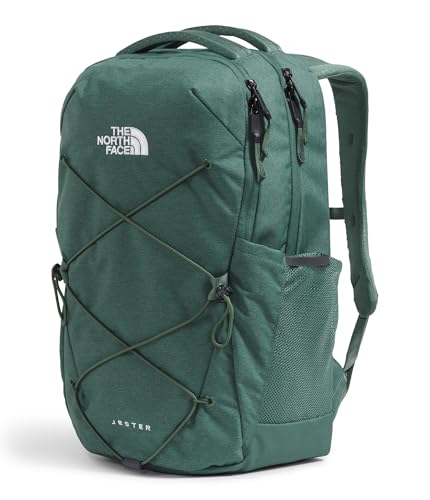 Image of The North Face Women's Jester Everyday Laptop Backpack - Commuter Travel Bag, Laptop Sleeve, Water-Repellent, Duck Green Dark Heather, One Size