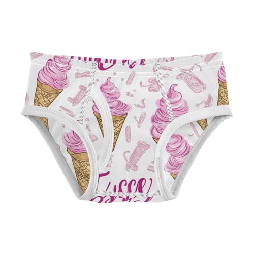 Wusikd Ice Cream Cones Boys' Underwear Cotton Pink Swirls Boys Briefs Soft Toddler Underwear 2T