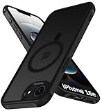 ivoler Magnetic Case for iPhone 16e 6.1' 2025 [Compatible with Magsafe] [Military Grade Protection] Magnetic Charger Case,Frosted Translucent Back Phone Cover- Matte Black