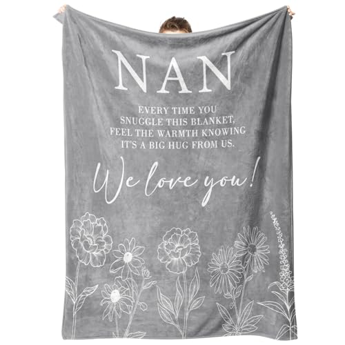Niyewsor Gifts for Nan Flannel Blanket Nan Gifts from Grandchildren