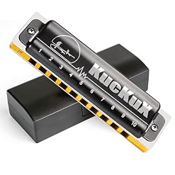 Diatonic Harmonica of F sharp Key,Blues Mouth Organ 10 Hole 20 Tones, Reed of Phosphor Bronze, ABS Combo, Easy-Clean Cover,10 Hole Blues Harp for Adult, Beginner - Les Beatles, Paul McCartney, John Lennon, RIngo Starr, George Harrison