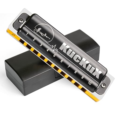 Diatonic Harmonica of F sharp Key,Blues Mouth Organ 10 Hole 20 Tones, Reed of Phosphor Bronze, ABS Combo, Easy-Clean Cover,10 Hole Blues Harp for Adult, Beginner - Les Beatles, Paul McCartney, John Lennon, RIngo Starr, George Harrison Diatonic Harmonica of F sharp Key,Blues Mouth Organ 10 Hole 20 Tones, Reed of Phosphor Bronze, ABS Combo, Easy-Clean Cover,10 Hole Blues Harp for Adult, Beginner