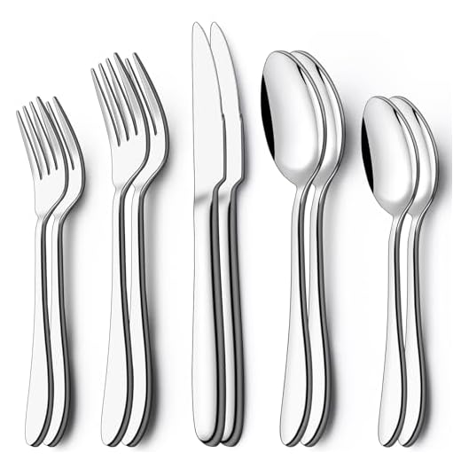 50-Piece Silverware Set, Stainless Steel Flatware Set for 10, Food-Grade Tableware Cutlery Set, Utensil Sets for Home Restaurant, Mirror Finish, Dishwasher Safe