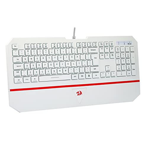 Teclado Gamer Membrana Redragon Karura 2 Branco (ABNT2 / Perfil Baixo)
