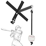Zelvoro Portable Baseball Swing Hitting Trainer with Auto-Reset Tethered Ball, Solo Softball Batting Training System for All Ages, Alloy Steel Frame & Instant Fence Setup