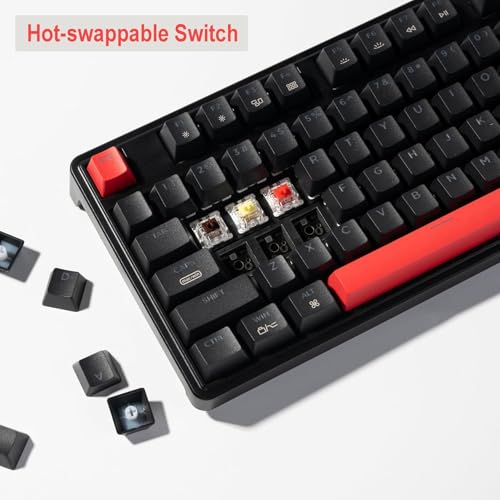 Image of Keychron C3 Pro QMK /VIA Custom Mechanical Keyboard, Hot Swappable Programmable 87 Keys Compact TKL Layout Gasket Mount, RGB Backlight Wired Gaming Keyboard with Brown Switches for Mac /Windows /Linux