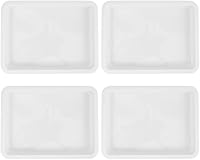 GLEAVI 4-Pack Acid & Alkali Resistant Plastic Lab Trays, Leak-Proof 9.7x7.3 Inch Containment Pans for Labs, Classrooms & Experiments