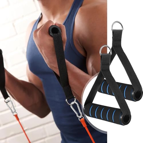 4 Unidades de Asas para Bandas de Fitness, Bandas de Resistencia, Entrenamiento de Fuerza y Entrenamiento Cardiovascular, Equipo de Fitness, con una Sola Mano, Bandas de Resistencia, Accesorios - imagen 4