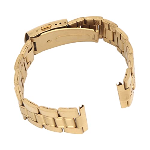 Bracelet de montre en acier inoxydable maillons robustes et finition miroir