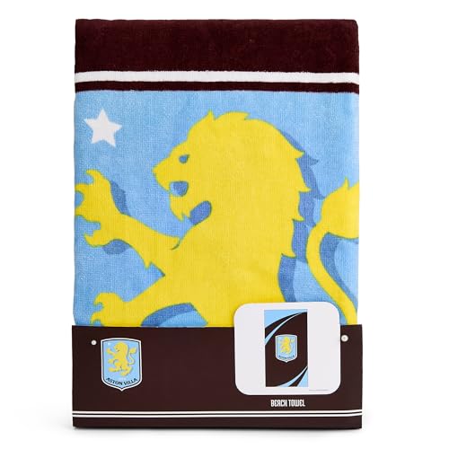Serviette Aston Villa grand format en pur coton éponge de qualité supérieure - 6