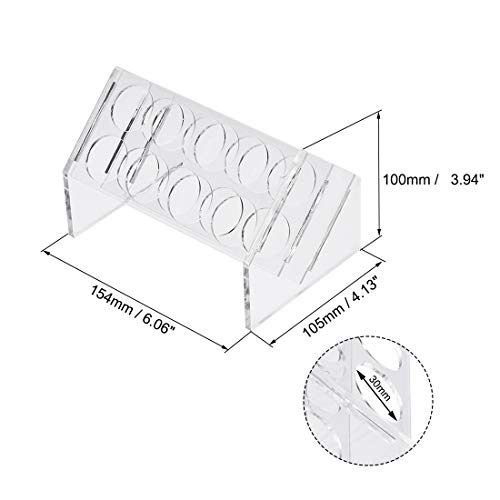 Uxcell Slant Rack Acrylic Test Tube Holder 8 Wells For 50Ml Centrifuge Tubes Clear #TOP1