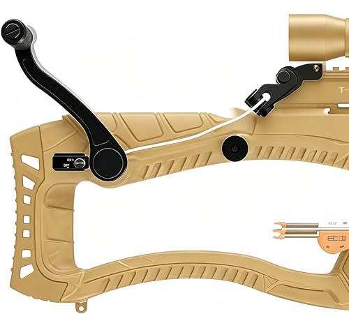 Euluese Upgraded BAR20020 Crank Cocking Device for Crossbow Compatible with Barnett Series Ambidextrous 93% Draw Weight Reduction Easy Install Black Hunting Accessory