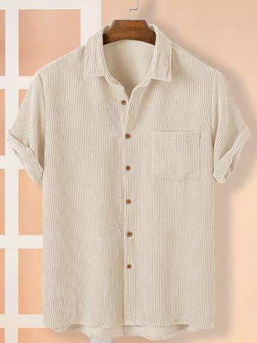 Image of Noble Monk Men's Polyester Regular Fit Solid Casual Shirt |Half Sleeve | |Stylish Shirt
