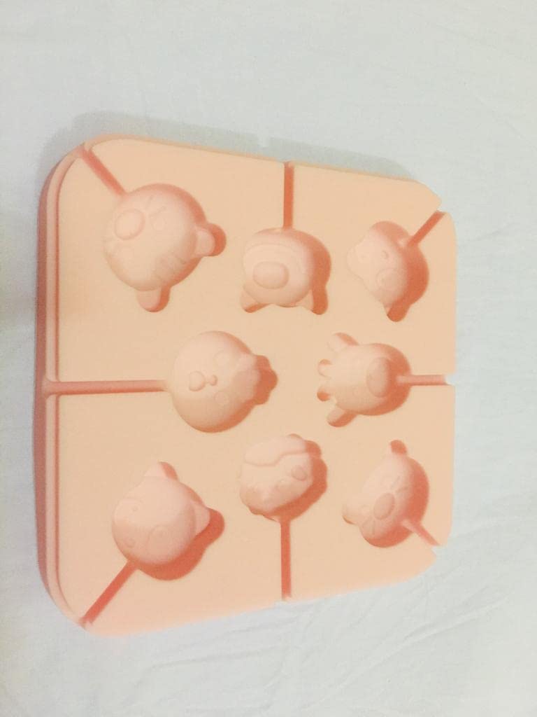 B&K Mold, Silicone Molds Chocolate Mold, Lollipop Mold Pink Chocolate Melts, Candy Making Supplies for Chocolate, Food Grade Silicone, Pudding, Candy, Cookie, Soap Making (MODEL 7)