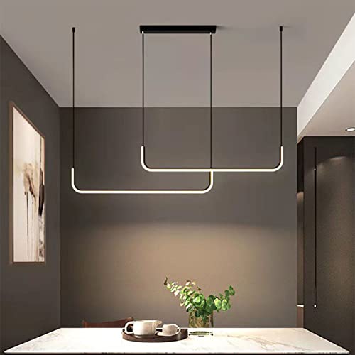 Lámparas de araña modernas ajustables en altura Bellastein LED de 120cm negro 3