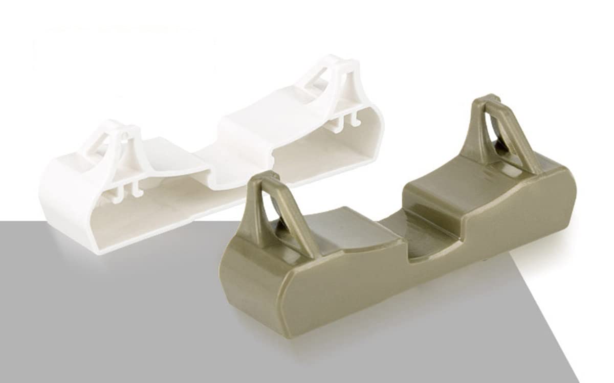 Bastoni per binario a doppio binario per soffitto, per casa, ufficio, camper, ospedale, 2,4 m, colore: bianco