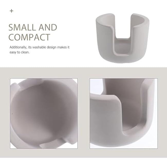 Alipis Diatomite Sponge Holder, Slotted Dish Sponge Holder Fast Absorbing Stone Drying Caddie Instant Drying Sink Tray for Kitchen Sink Bathroom Organizer Grey