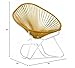 Innit Designs i03-02-14 Innit Rocking Chair Gold Weave on White Frame