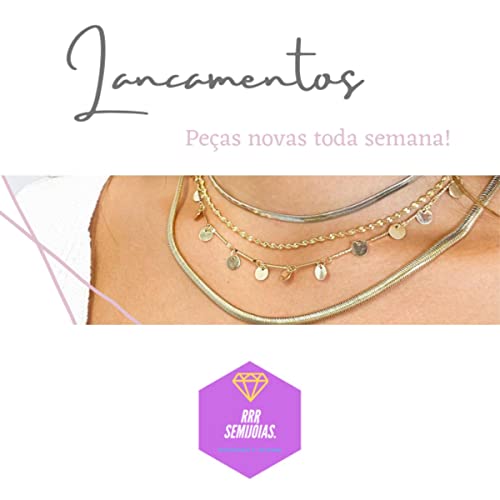 kit Semi Joias Folheadas 90 pçs P/ Revender Feminino a Ouro 18k e Prata