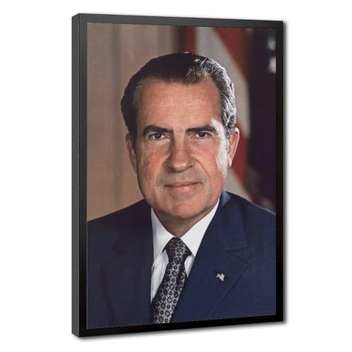 Richard Nixon impression sur toile sous cadre pour décoration de salon vintage