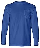 Bayside Men's American Style Heavyweight Hems Pocket T-Shirt, Royal, X-Large