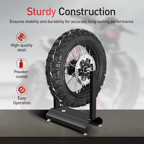 JY PERFORMANCE Motorcycle Wheel Balancer, Tire Balancer Stand for Static and Dynamic Tire Alignment, Bike Wheel Balancer for Motorcycles, Road, Sports, MX, and Dirt Bikes Wheels