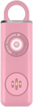 arj Edilebilir 130dB SOS LED I kl  K k  z Savunma Anahtarl k Siren, Ya l lara ve  ocuklara Acil Durumlara Yard mc  Olur Ya l lar Hasta Engelli Engelli Pembe 1 Paket