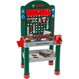 Theo Klein 8320 Bosch Workshop I 79 parts , Work Surface with Learning Function I Toy for Children Aged 3 Years and up