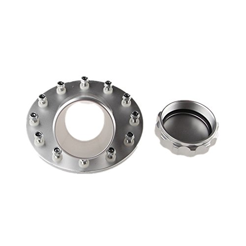 Adlerspeed Billet Fuel Cell Fast Fill Filler Neck 45 Degree 12Bolt Flange Aluminum Silver - Us Shipping #TOP2