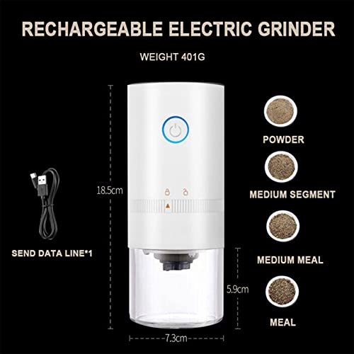 Tragbare elektrische Kaffeemühle Kompakte automatische Kegelmahlmühle Kaffeebohnenmühle mit mehreren Mahleinstellungen… – Bild 8