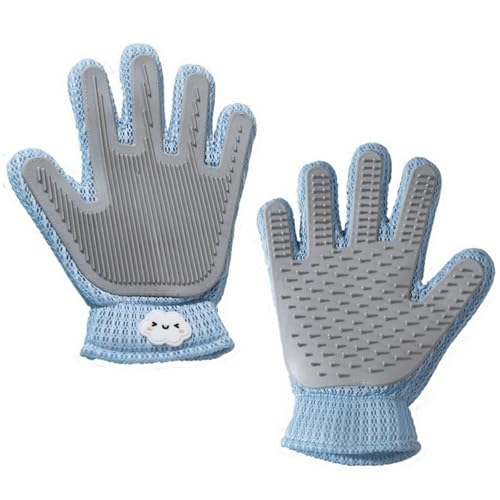 Guilinyuheng Pet Hair Remover Glove for Dogs & Cats Upgraded 2-in-1 Double-Sided Usable Gentle Deshedding Grooming Brush Pet Hair Removal Tool for Furniture Couch Carpet Car Seats 1 Count