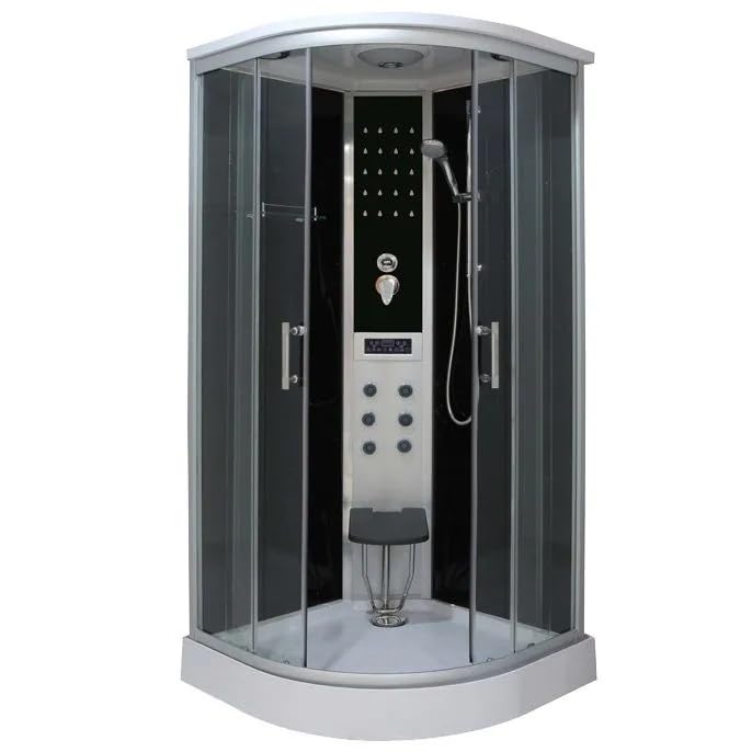Bagno Italia Cabina de ducha de hidromasaje 100 x 100 con sistema Quickline