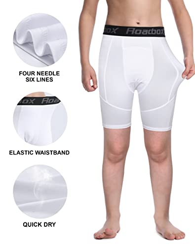 Roadbox Youth Boys Compression Shorts - Performance Athletic Base Layers Spandex Compression Underwear Sports Shorts #TOP4