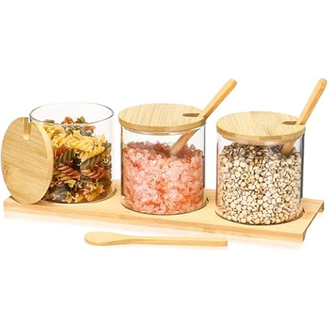 Baderke 3 Pcs Condiment Jars Cover