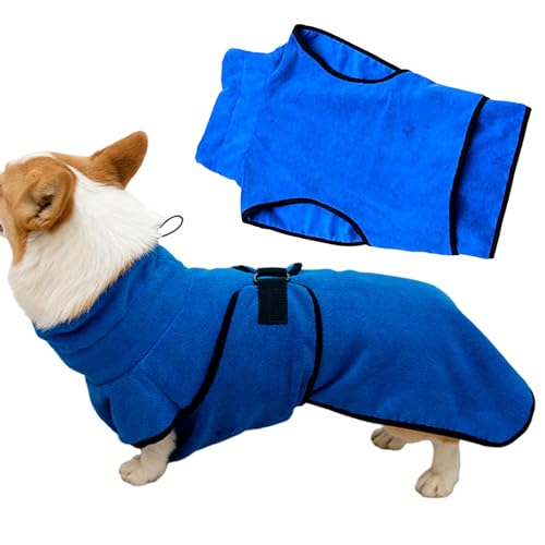 Anulely Albornoz de secado para perros | Cómodo albornoz para cachorros, secado rápido, muy absorbente y suave de fibra superfina para nadar al aire libre