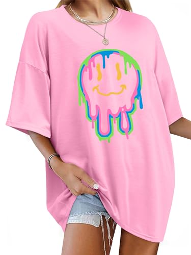 T-shirt d'été pour femme imprimé Good Vibes parfait pour vos sorties décontractées
