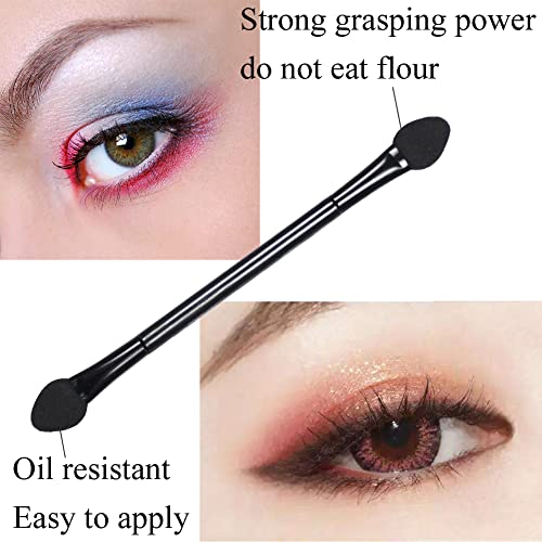 Eyeshadow Sponge Set,100 Pcs Disposable Eyeshadow Applicators Bulk Dual Sided Eyeshadow Sponge Tip Brushes（Two Size） #TOP5