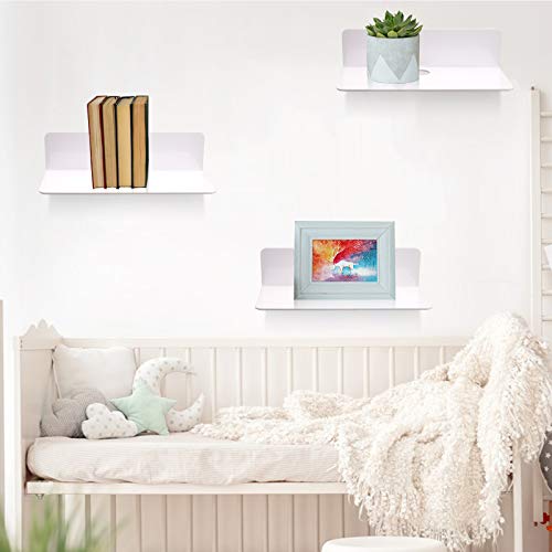 Drijvende wandplanken, 2 stuks zelfklevende plank met accessoires acryl kleine displayplanken zelfklevende displayplank… - Image 6