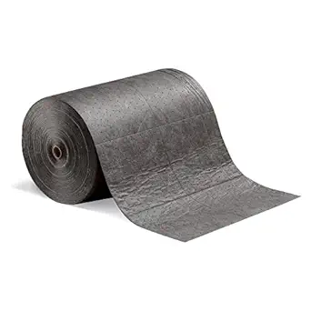 New Pig Absorbent Mat Roll, 32-Gal Absorbency, Lightweight, Absorbs Oils & Water, 300' L x 24