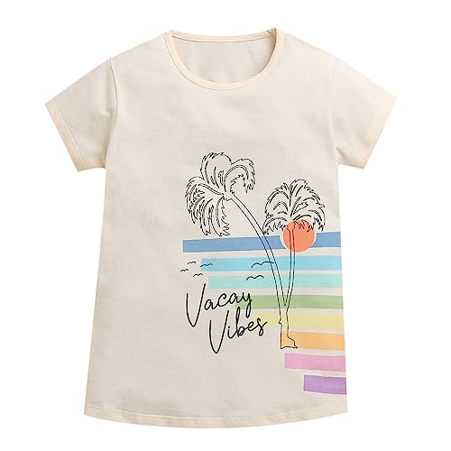 Image of Hopscotch Girls Cotton Graphic Print Regular Fit T-Shirt