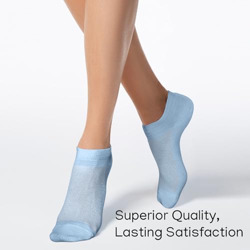 Image of Duna Ankle Socks for Womens - Ultra Thin Breathable Cotton Sport Socks - Athletic, Running, Low Cut, No Show (4 and 6 pairs)