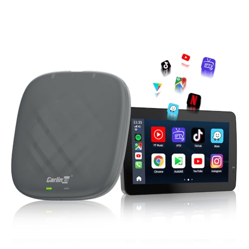 CarlinKit New CarPlay Ai Box Android 13.0 Only for OEM Wired CarPlay(Touchscreen) or Wired Android Auto(Touchscreen), Built-in 4G Net, 8-Core 4+64G, YouTube, Netflix - Fast Auto Connect