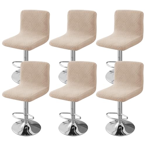 Image of Chair Covers Bar Stool Cover 6pc Bar Chair Cover Swivel Bar Stool Slipcover
