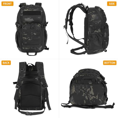 Image of HUNTVP Tactical Backpack Military MOLLE Backpack Hunting Rucksack Gear Assault Pack 25L WR