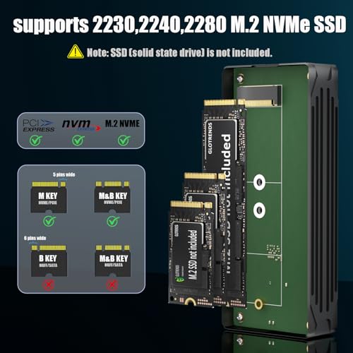 GLOTRENDS ST5115 Enclosure USB4 M.2 NVMe SSD 40Gbps miniatura 6