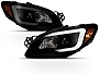 ACANII - For [Halogen Model] 2006-2007 Subaru Impreza LED DRL Tube Projector Headlights Headlamps Black Smoke Left+Right