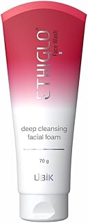 Ethiglo Deep Cleansing Facial Foam Face Wash for Healthy Soft and Smooth Skin | Removes Dirt, Impurities and Excess Oil | Suitable for All Skin Types | Pack of 1 (70ml)